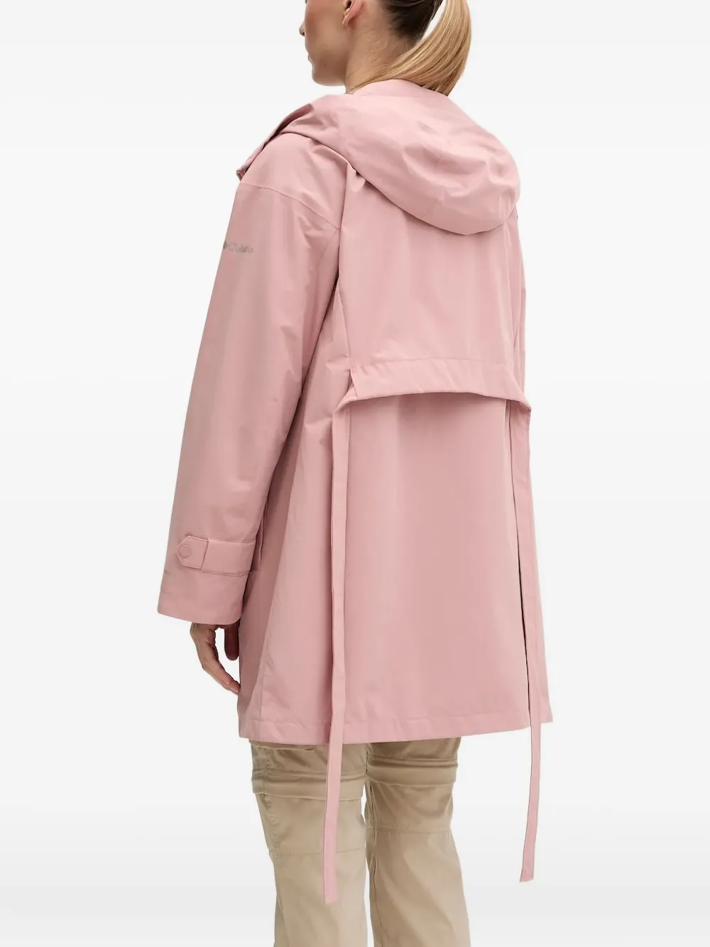 Columbia Jas met capuchon en ceintuur - Roze