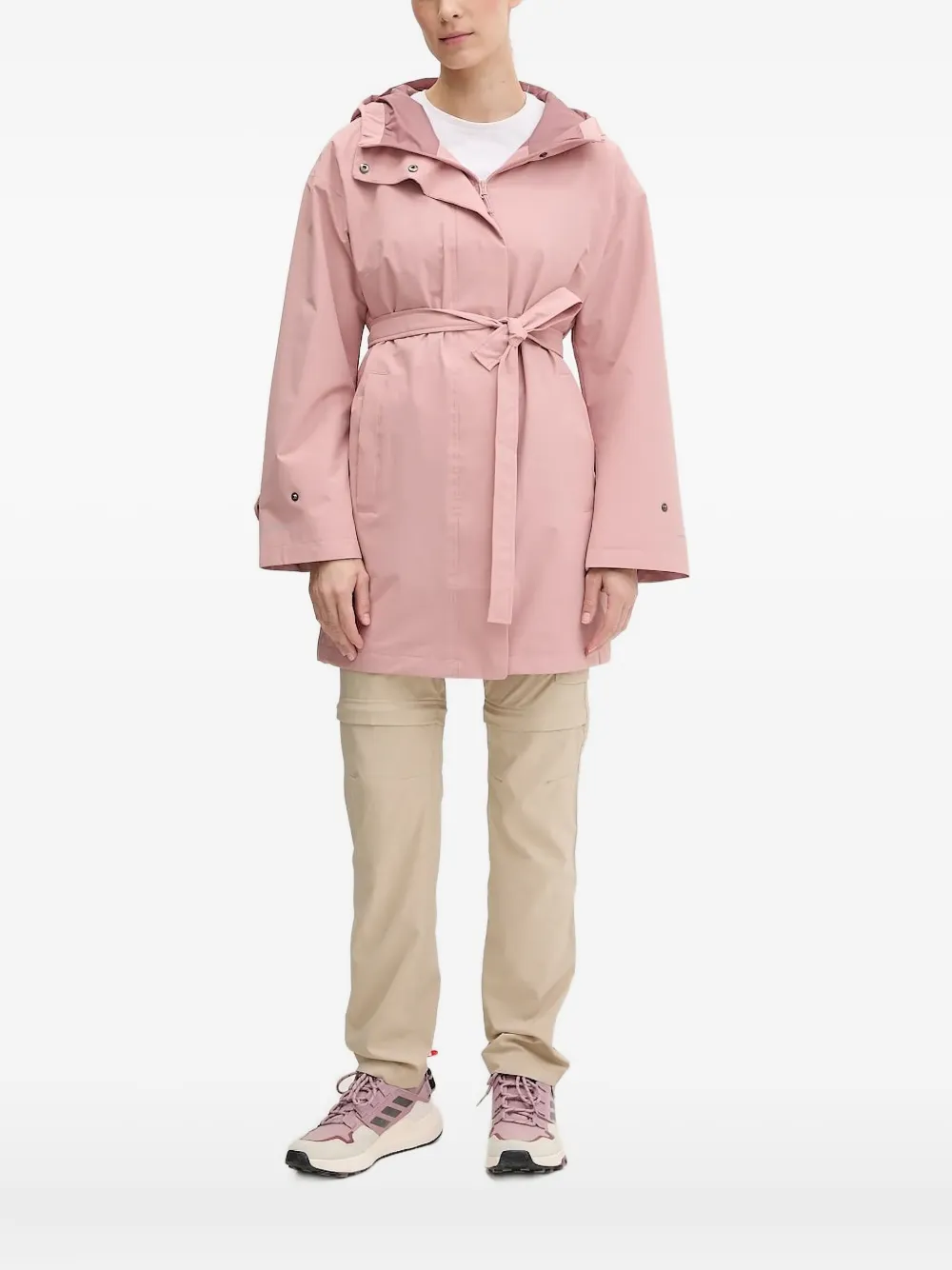 Columbia hooded belted jacket | Pink | Image 1