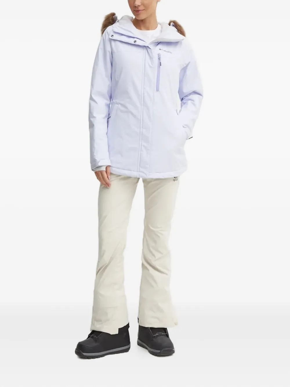 Columbia faux-fur-trimmed ski jacket | Blue | Image 1
