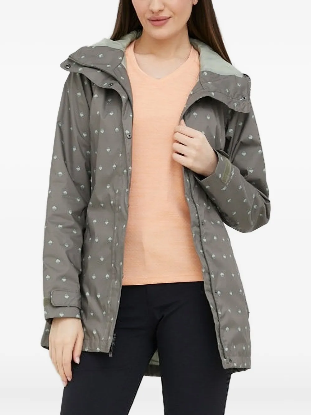 Columbia Polka-dot Pattern Jacket In Gray