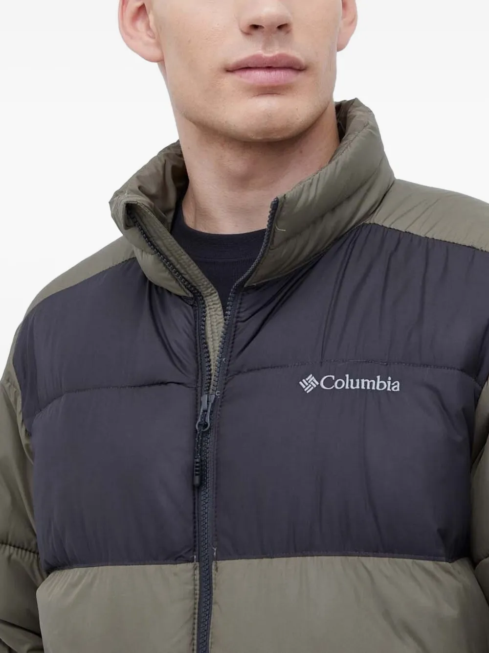 Columbia Donsjack met colourblocking Groen