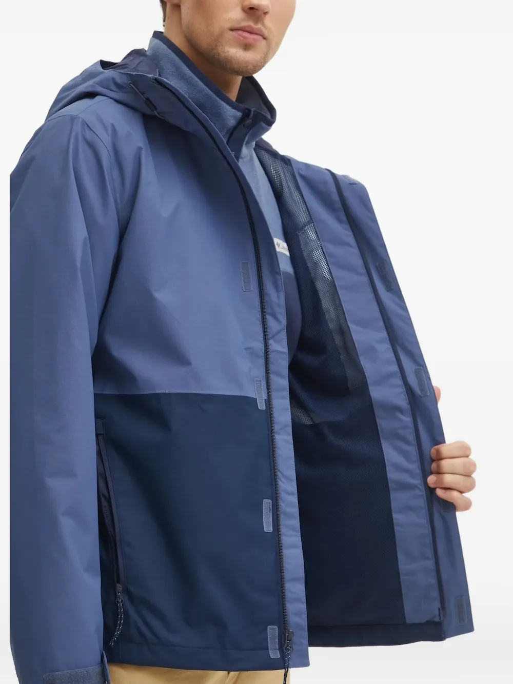 Columbia Hikebound™ hooded two-tone jacket Blauw