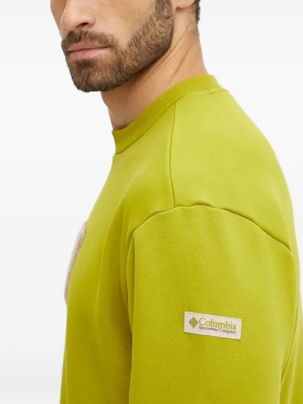 Columbia Sweater met logopatch Geel