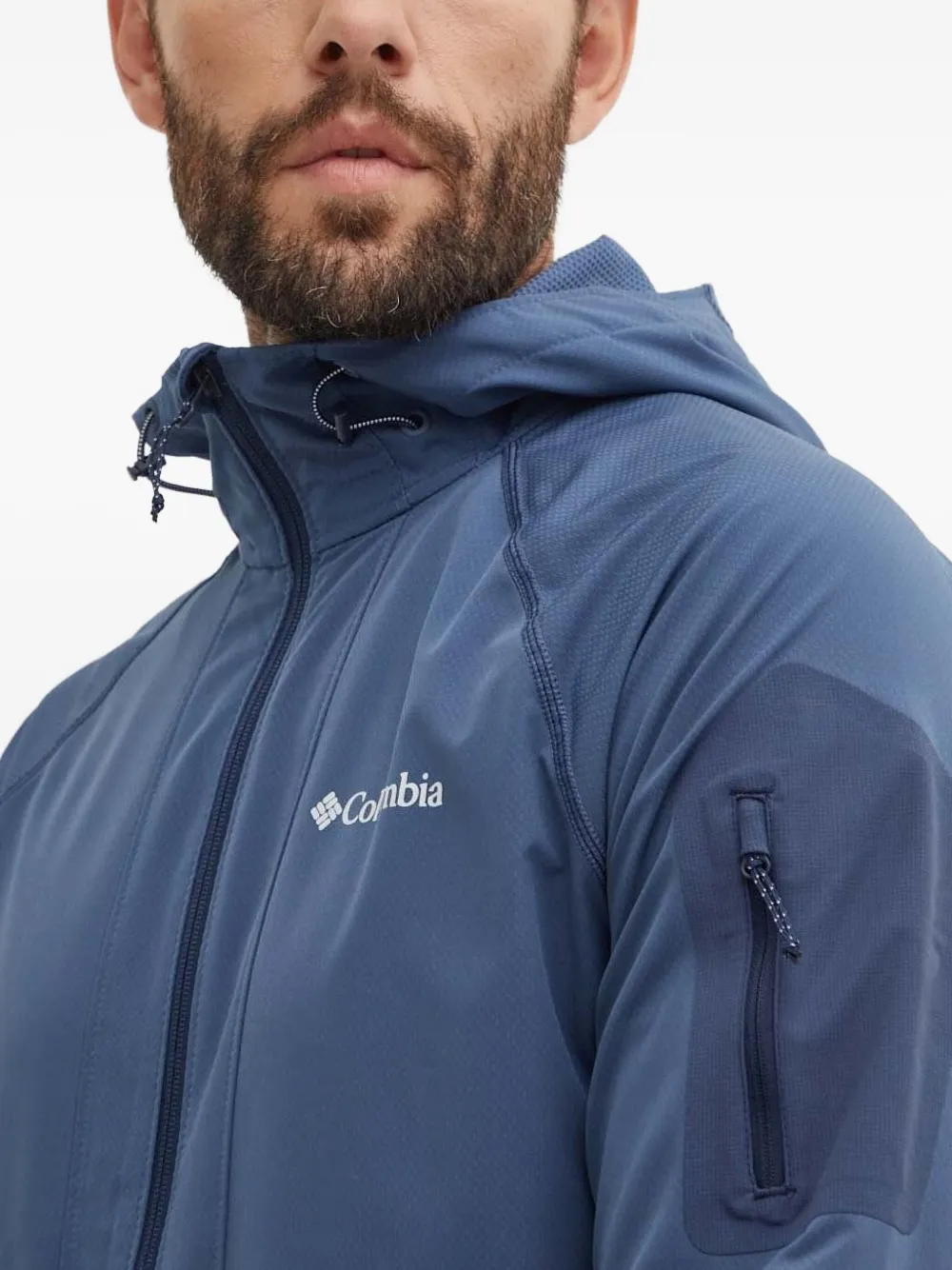 Columbia hooded zip-front lightweight jacket Blauw