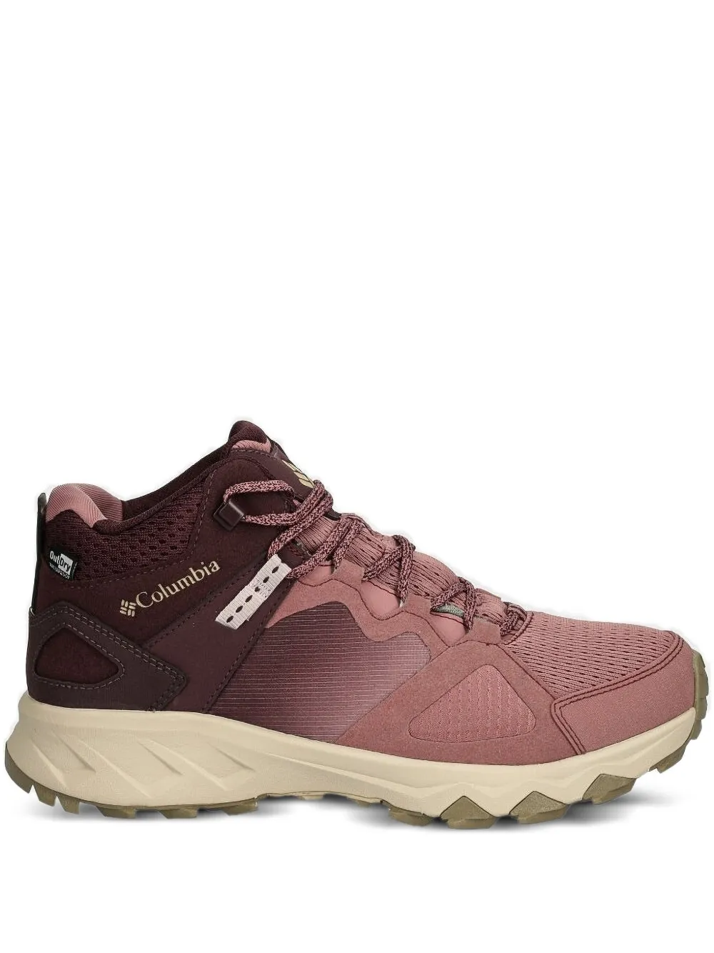 Columbia Mesh-panel Hiking Ankle Boots In Pink