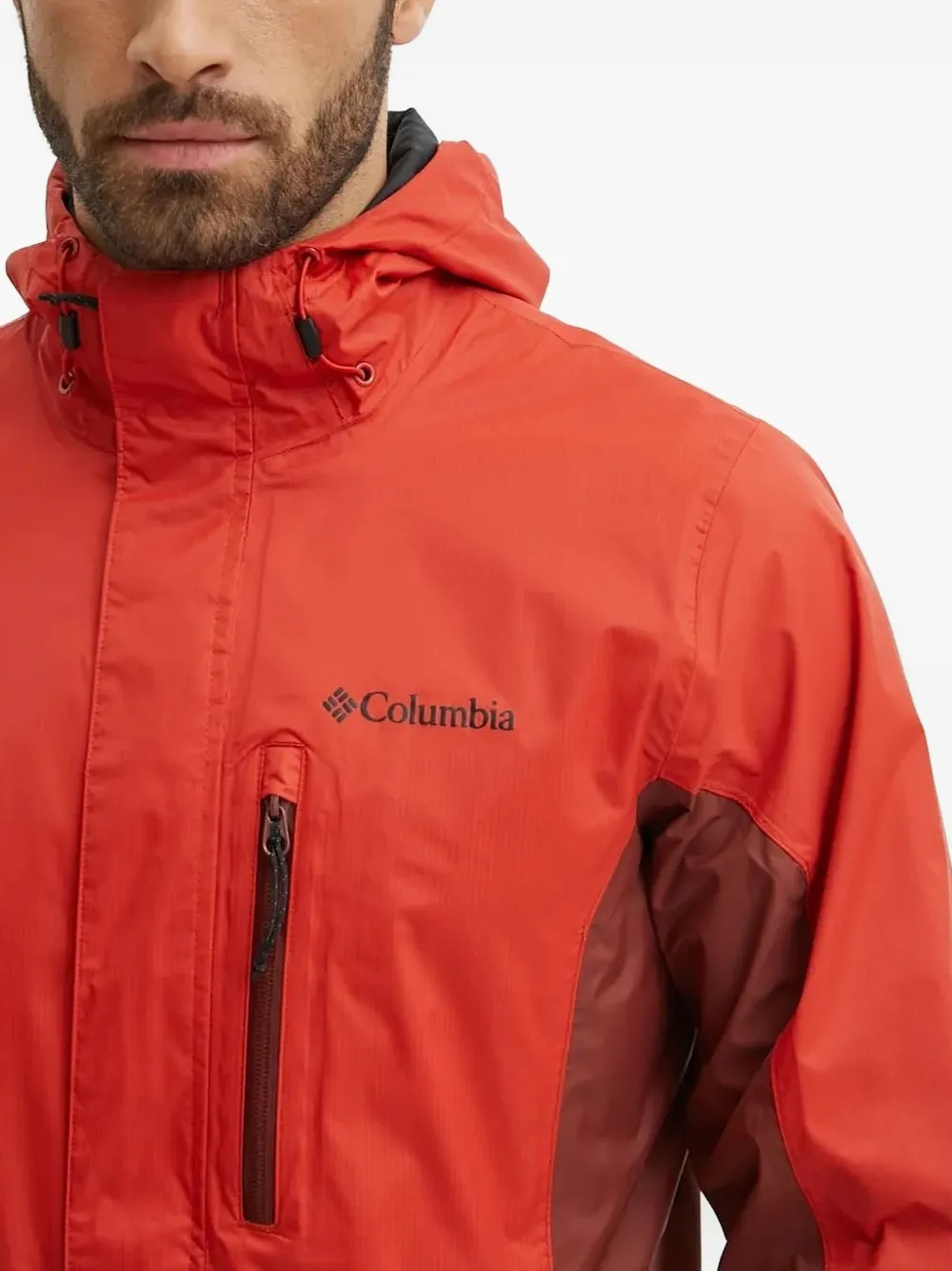 Columbia two-tone hooded lightweight jacket Rood