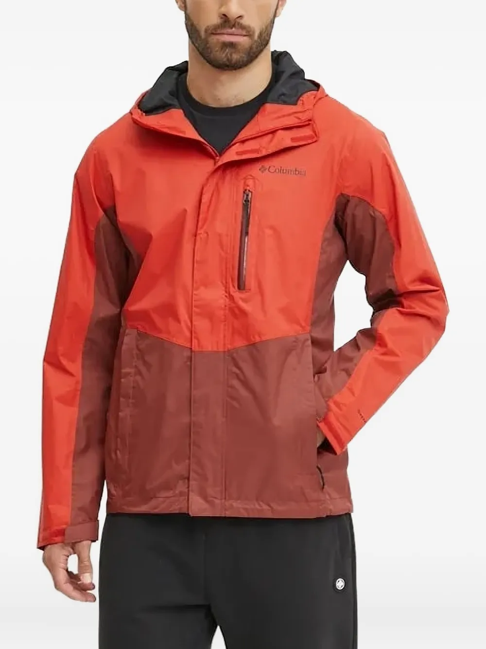 Columbia two-tone hooded lightweight jacket Rood