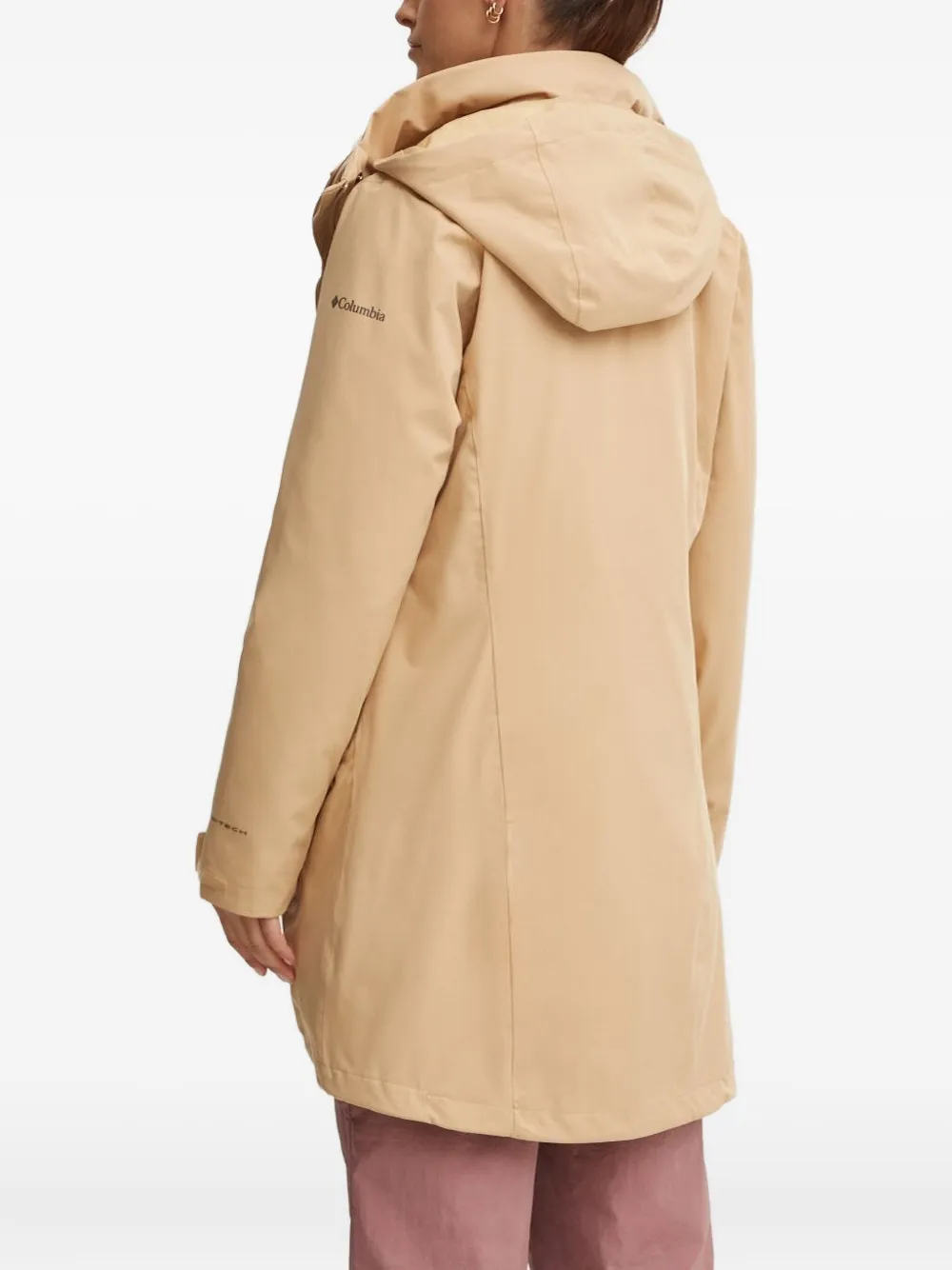Columbia Hooded Double-layered Puffer Jacket In Neutral