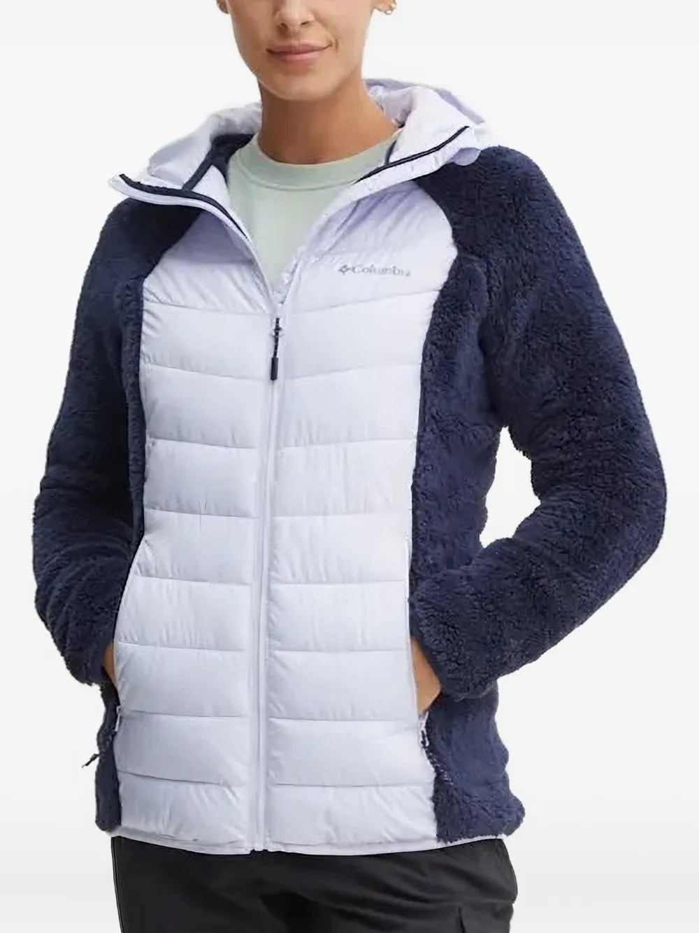 Columbia fleece-panelled quilted jacket | Blue | Image 1