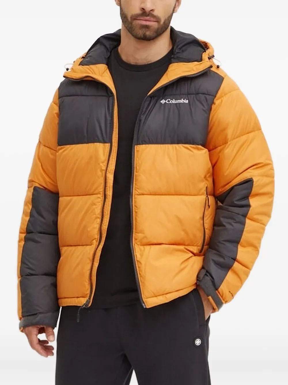 Columbia hooded puffer jacket Geel