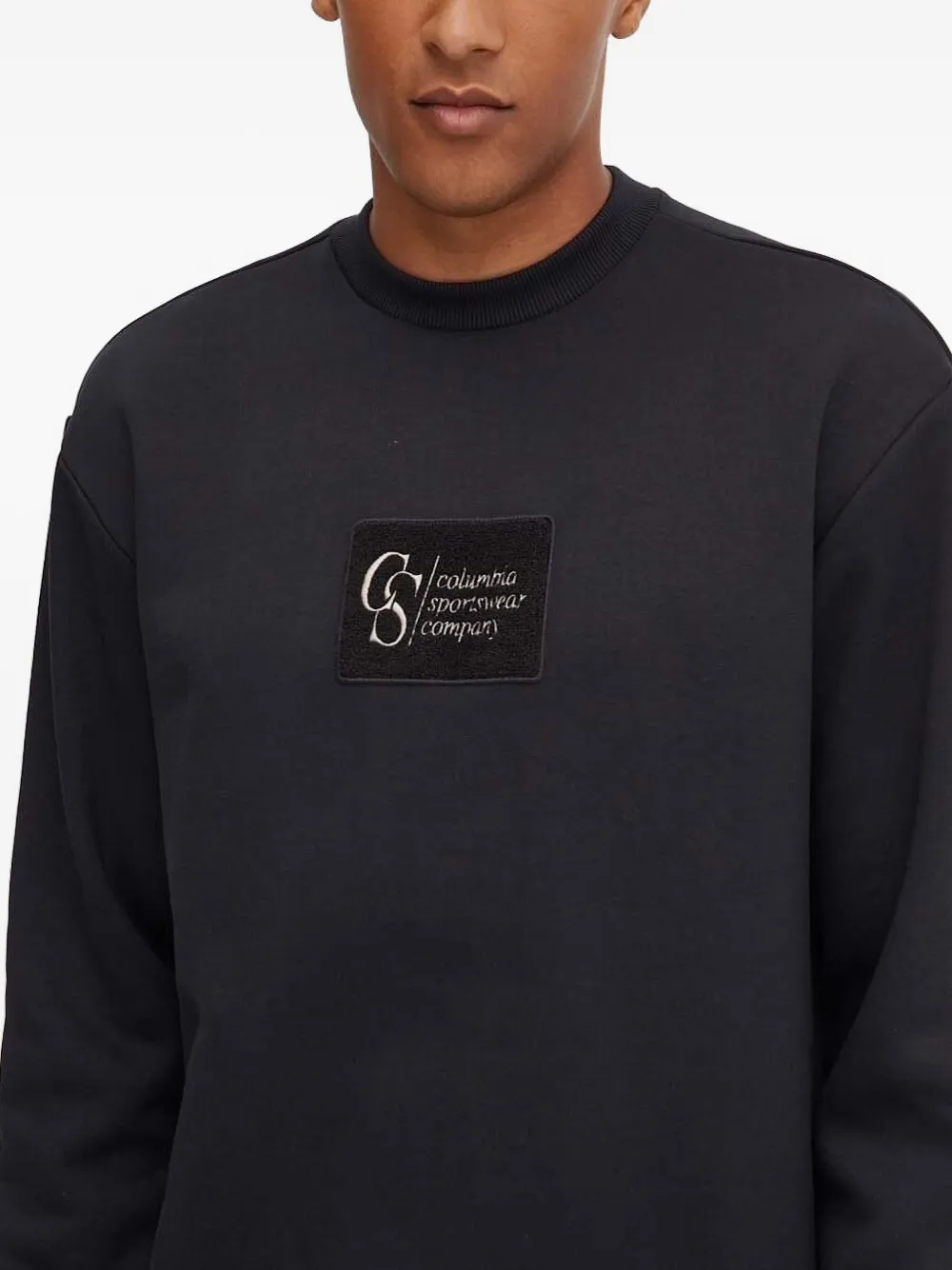 Columbia Sweater met logopatch 010 BLACK