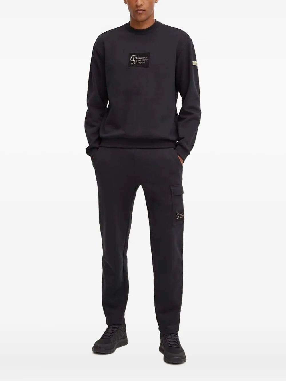 Columbia Sweater met logopatch 010 BLACK