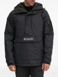 Columbia half-zip patch-pocket hooded jacket - Black