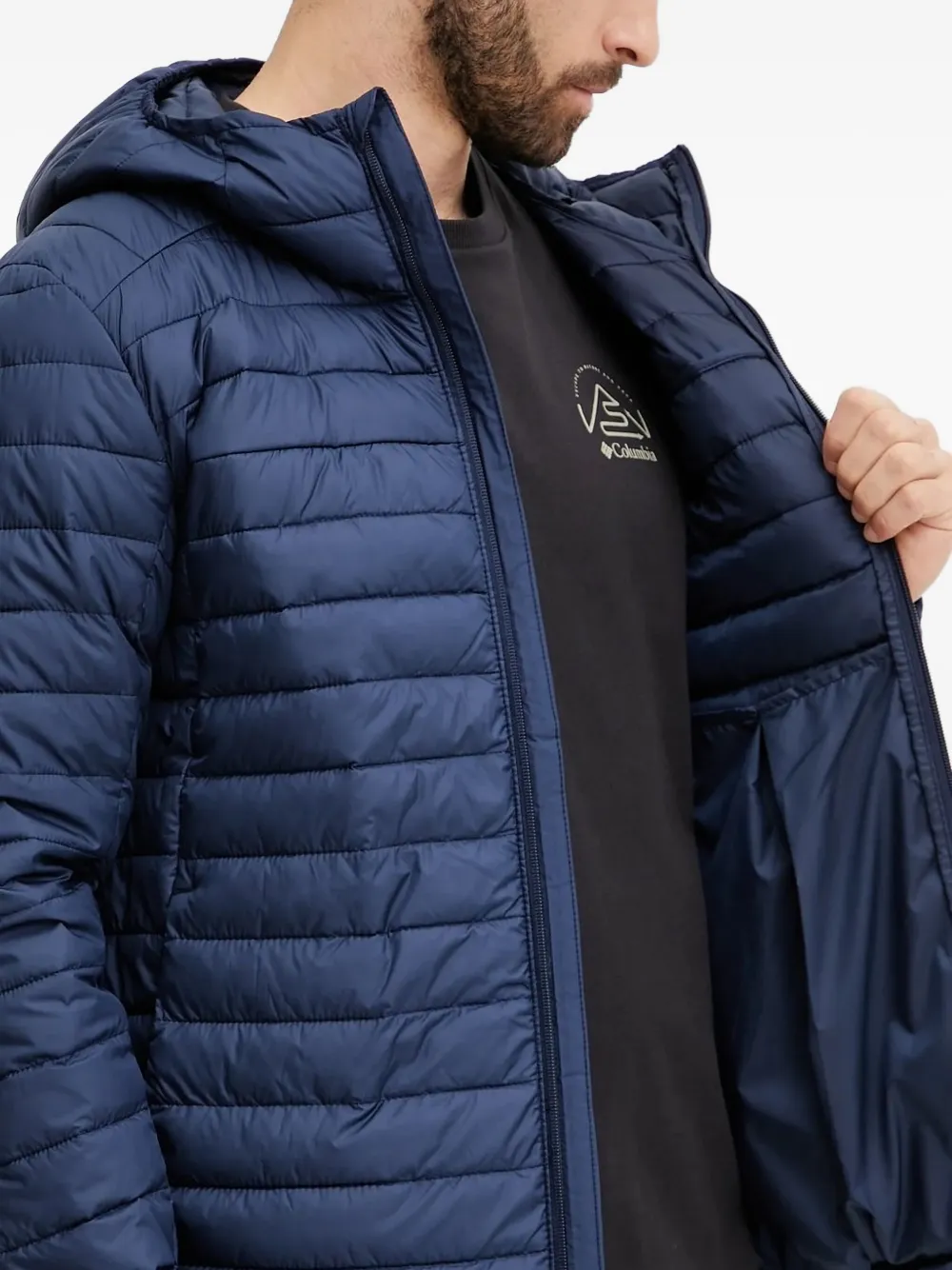 Columbia Gewatteerd jack met capuchon Blauw