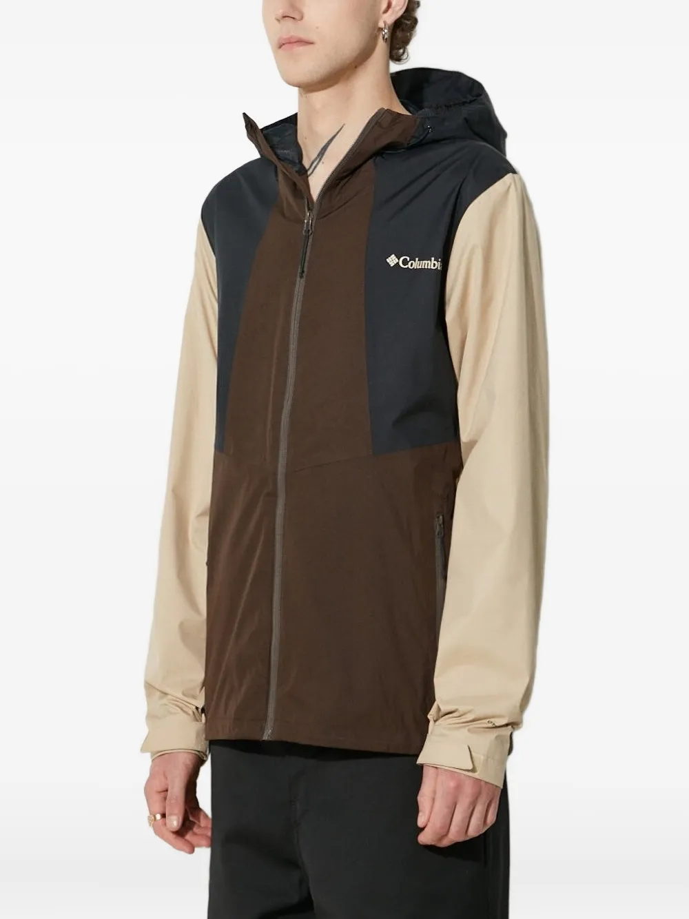 Columbia colour-block zip-front hooded jacket Bruin