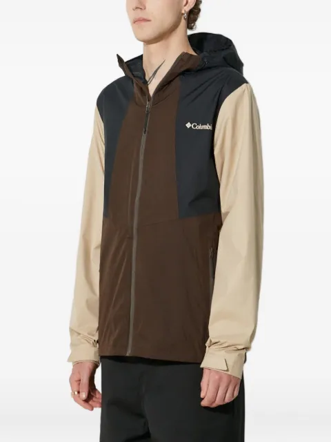 Columbia colour-block zip-front hooded jacket
