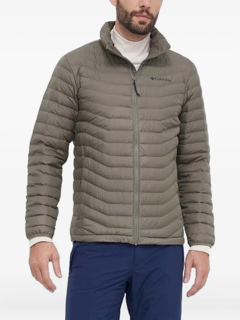 Columbia Gewatteerd jack met logo Groen