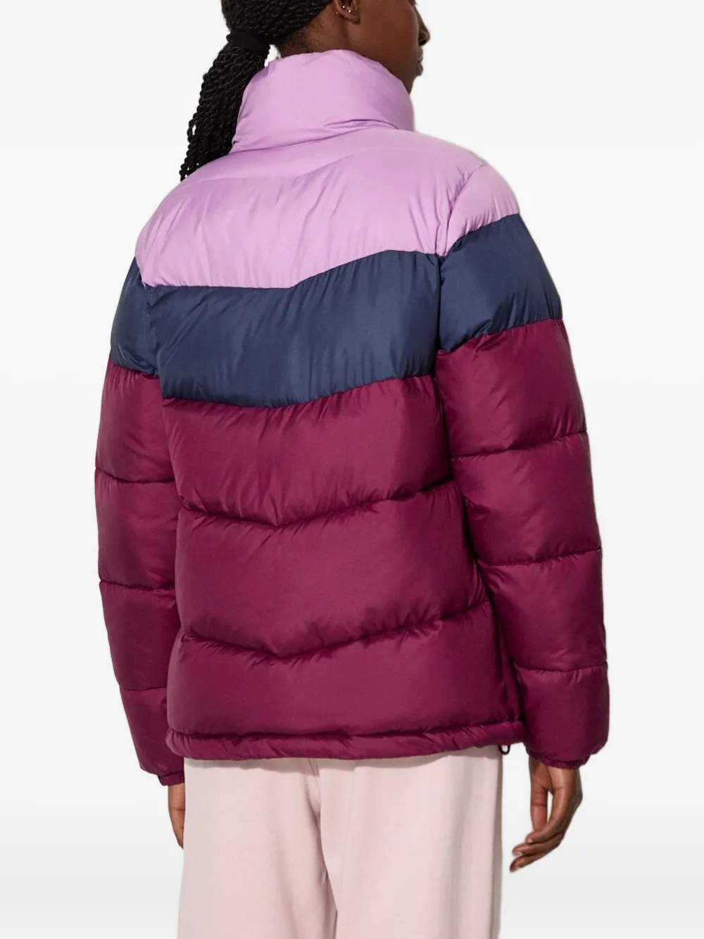 Columbia Puffect donsjack met colourblocking Rood