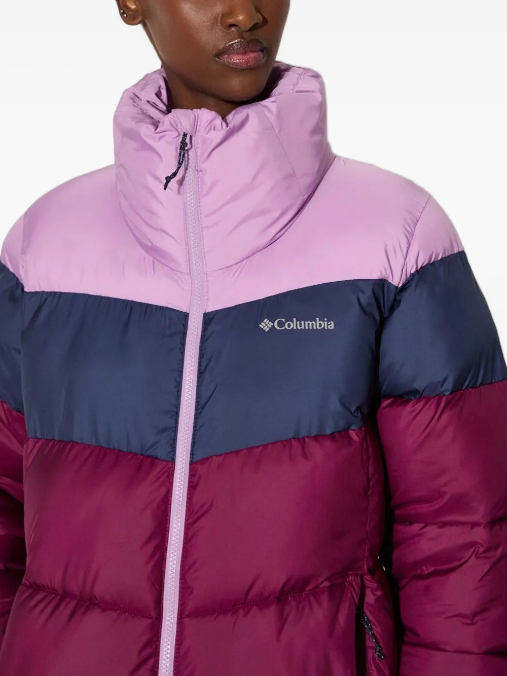 Columbia Puffect donsjack met colourblocking Rood