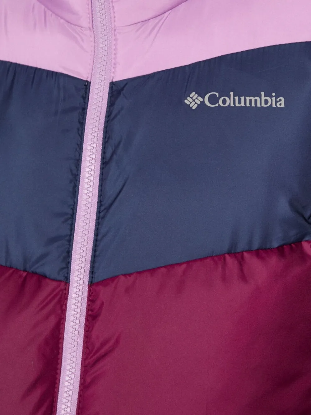 Columbia Puffect donsjack met colourblocking Rood