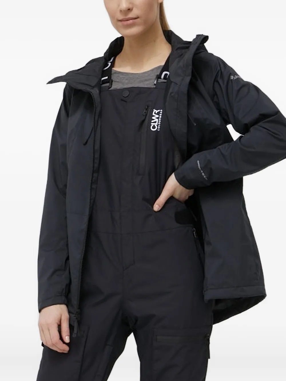 Columbia hooded zip-front jacket | Black | Image 1