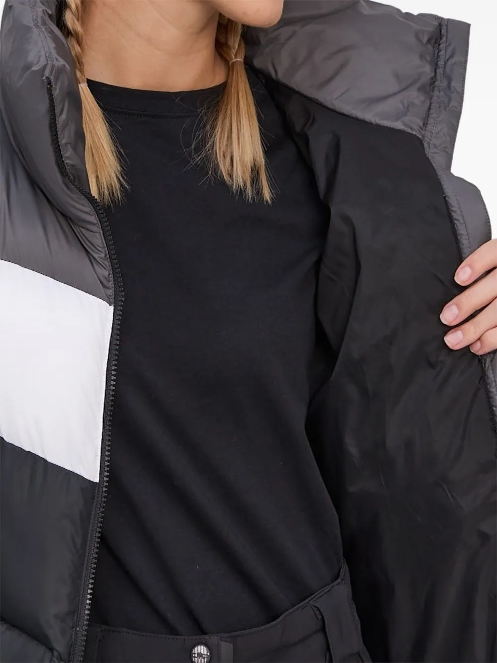 Columbia Donsjack met colourblocking Zwart