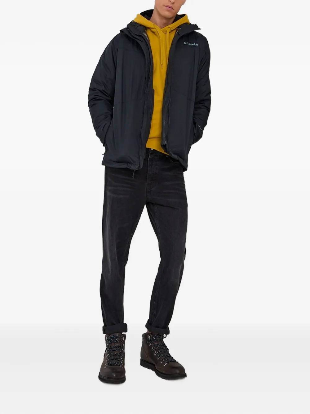 Columbia quilted double-layered hooded jacket Blauw