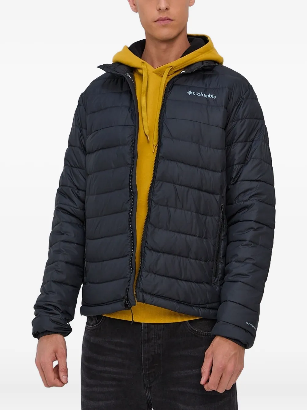 Columbia quilted double-layered hooded jacket Blauw