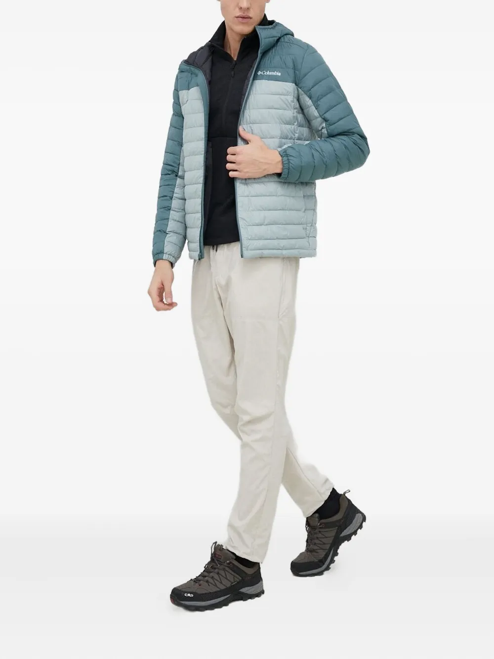 Columbia hooded quilted jacket Blauw