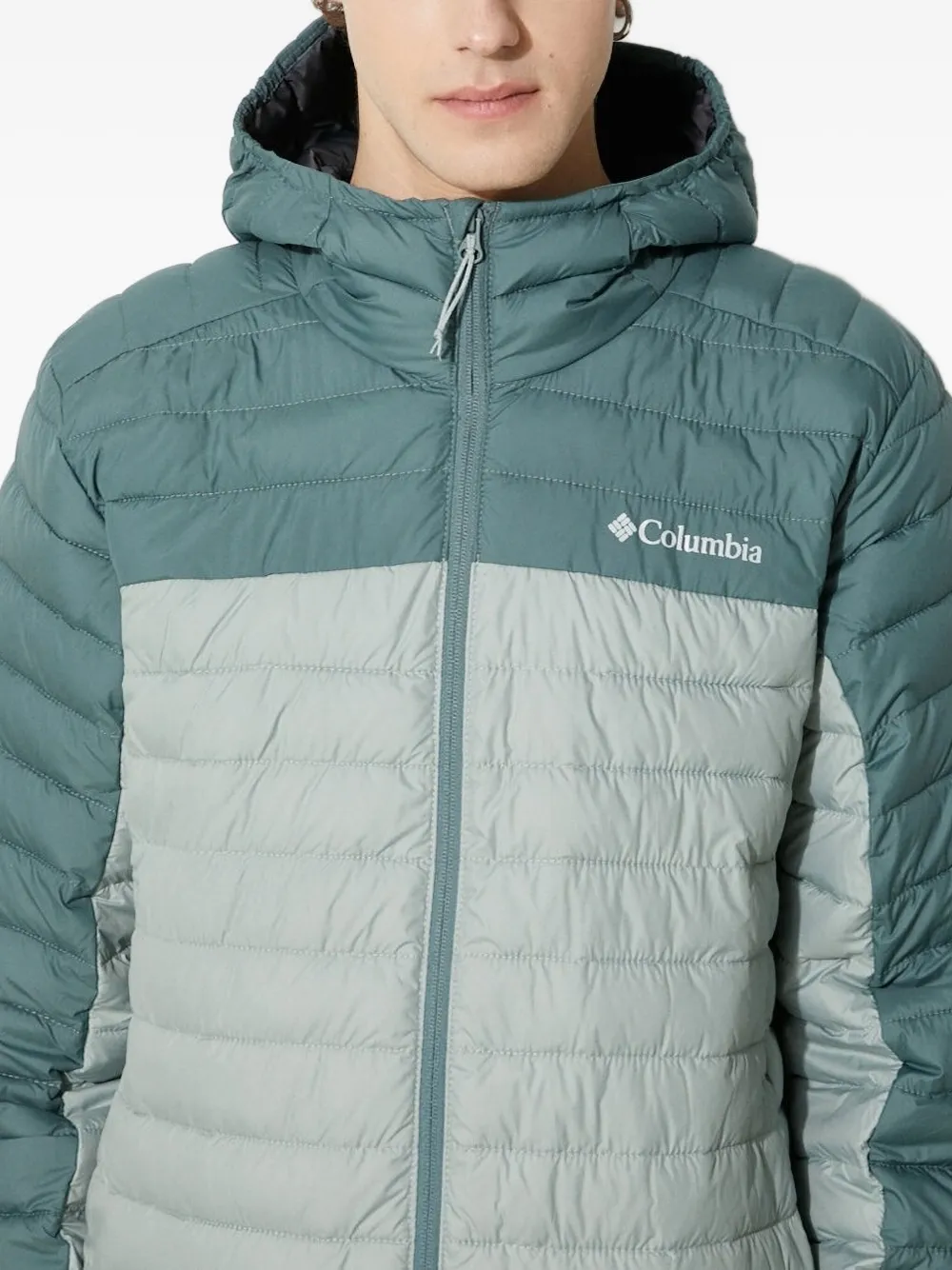 Columbia hooded quilted jacket Blauw