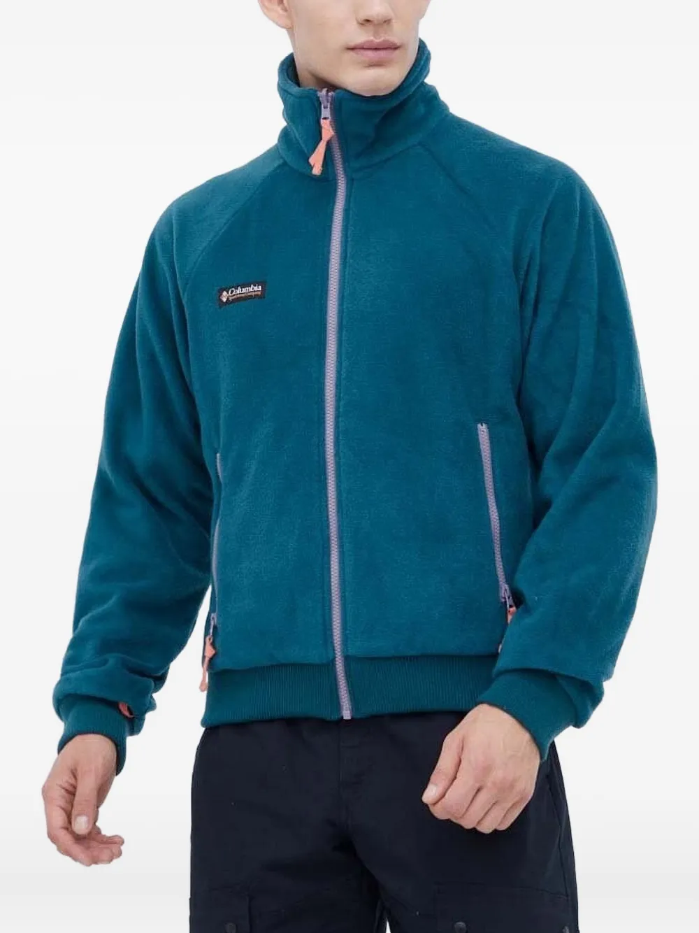 Columbia two-tone panelled jacket Paars