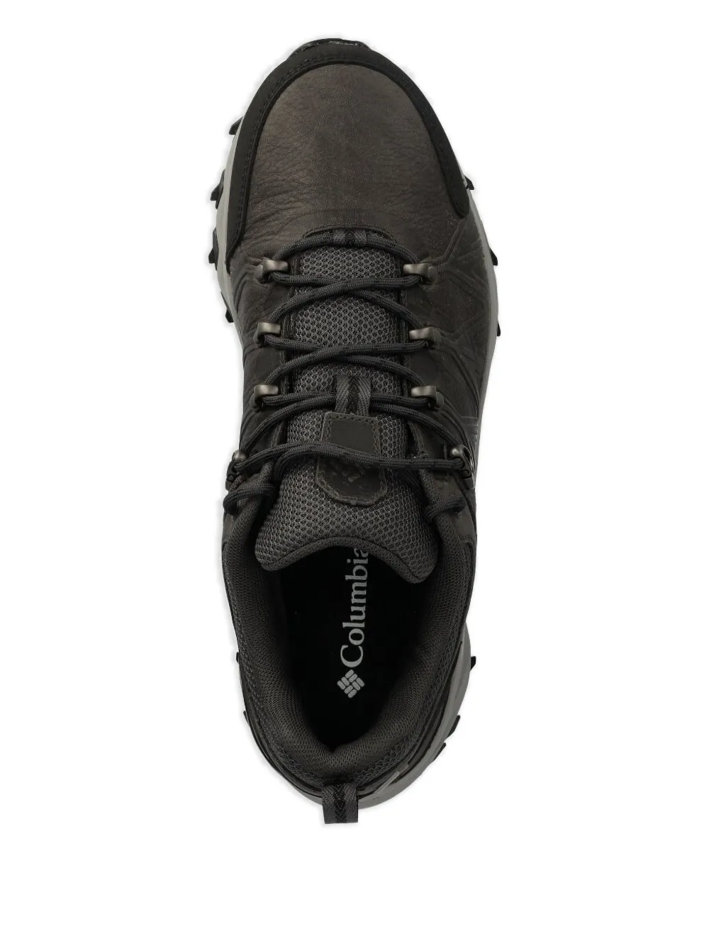 Columbia leather-textured lace-up sneakers Grey