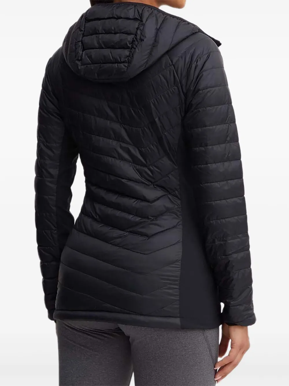Columbia Jack met capuchon en chevron patroon Zwart