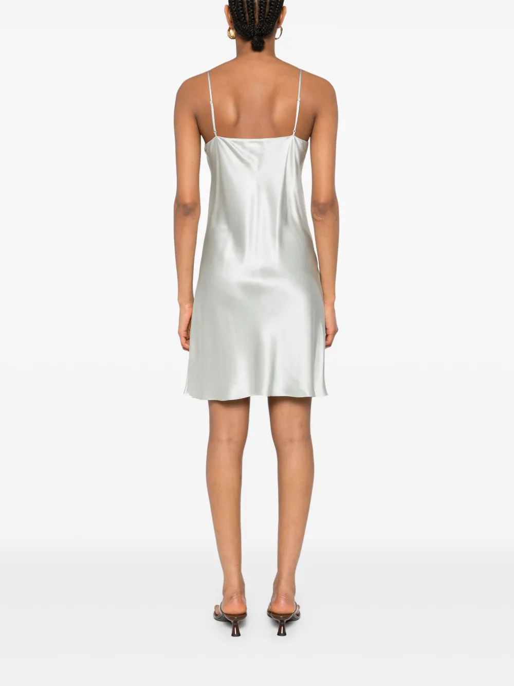 Olivia von Halle silk slip dress Blauw