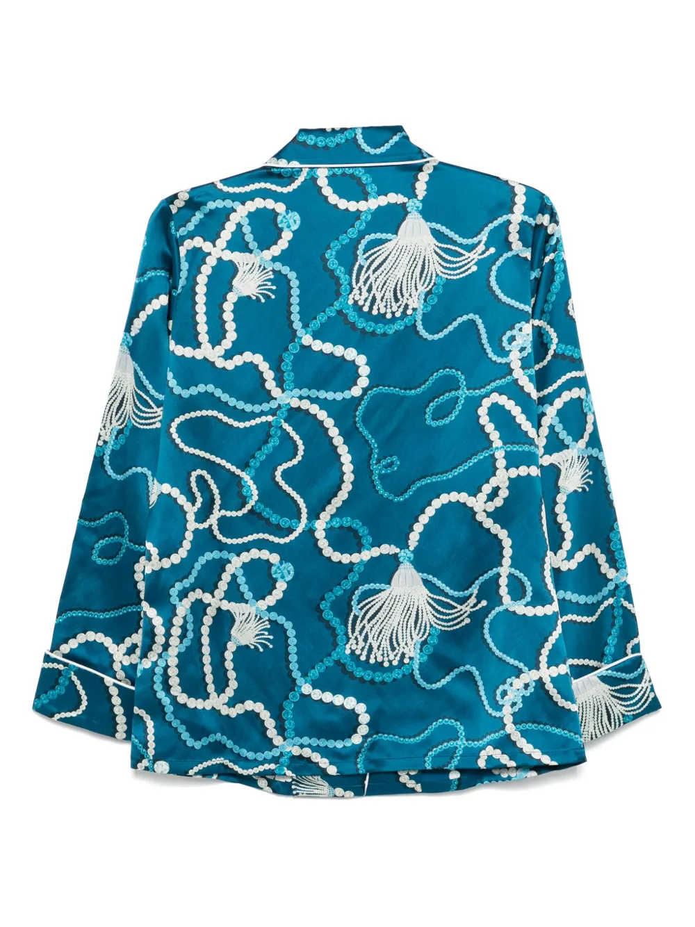 Olivia von Halle graphic-print silk pajamas | Pyjama Sets | Image 2