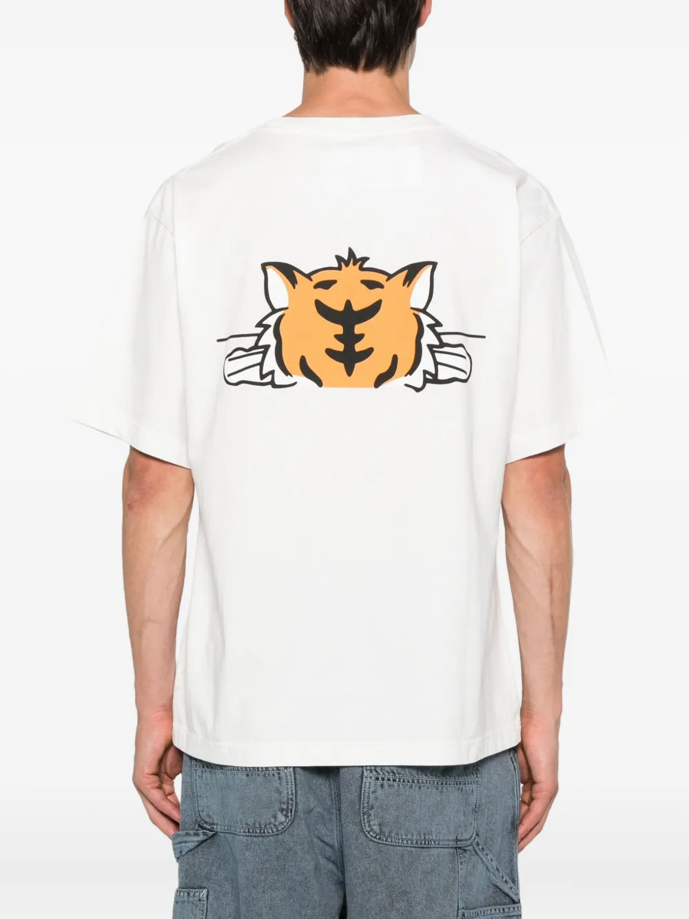 Kenzo Happy Tiger cotton T-shirt Wit