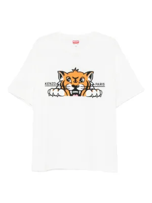 Kenzo Gots Happy Tiger Tシャツ | ホワイト | FARFETCH JP