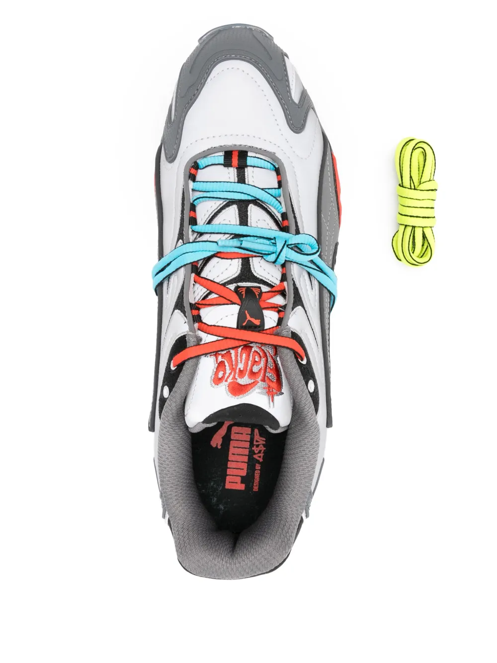 PUMA x A$AP Rocky Inhale flame-detail sneakers Grey
