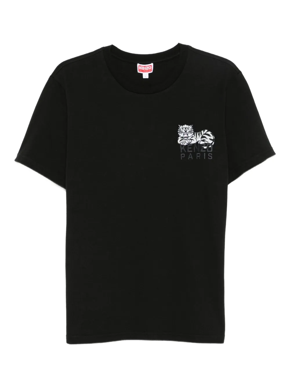 Kenzo Happy Tiger cotton T-shirt Zwart