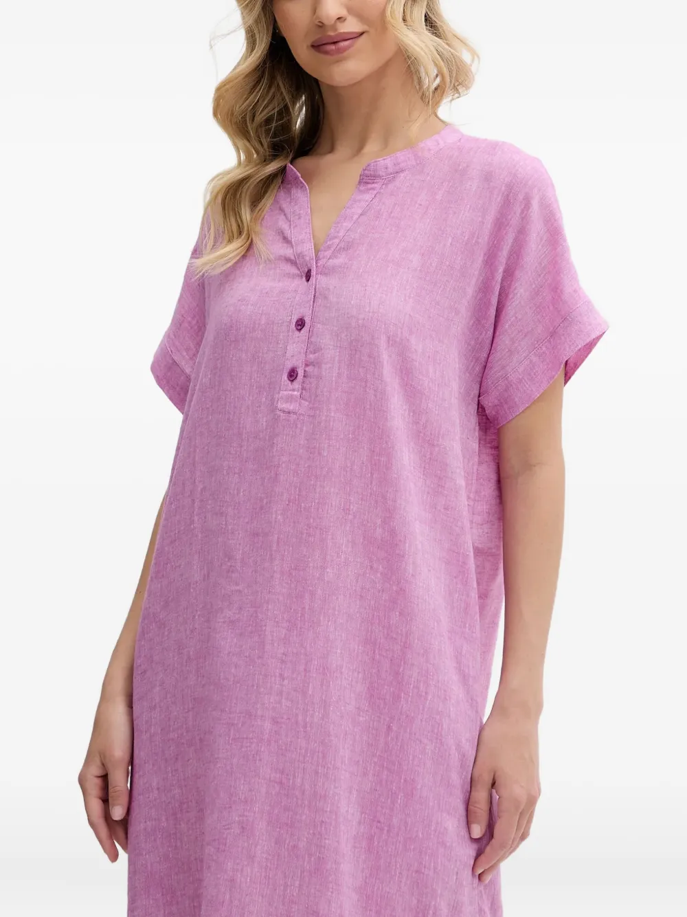 DKNY Nachjapon met korte mouwen en knopen Paars