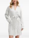 DKNY piping-detail belted robe - Grey