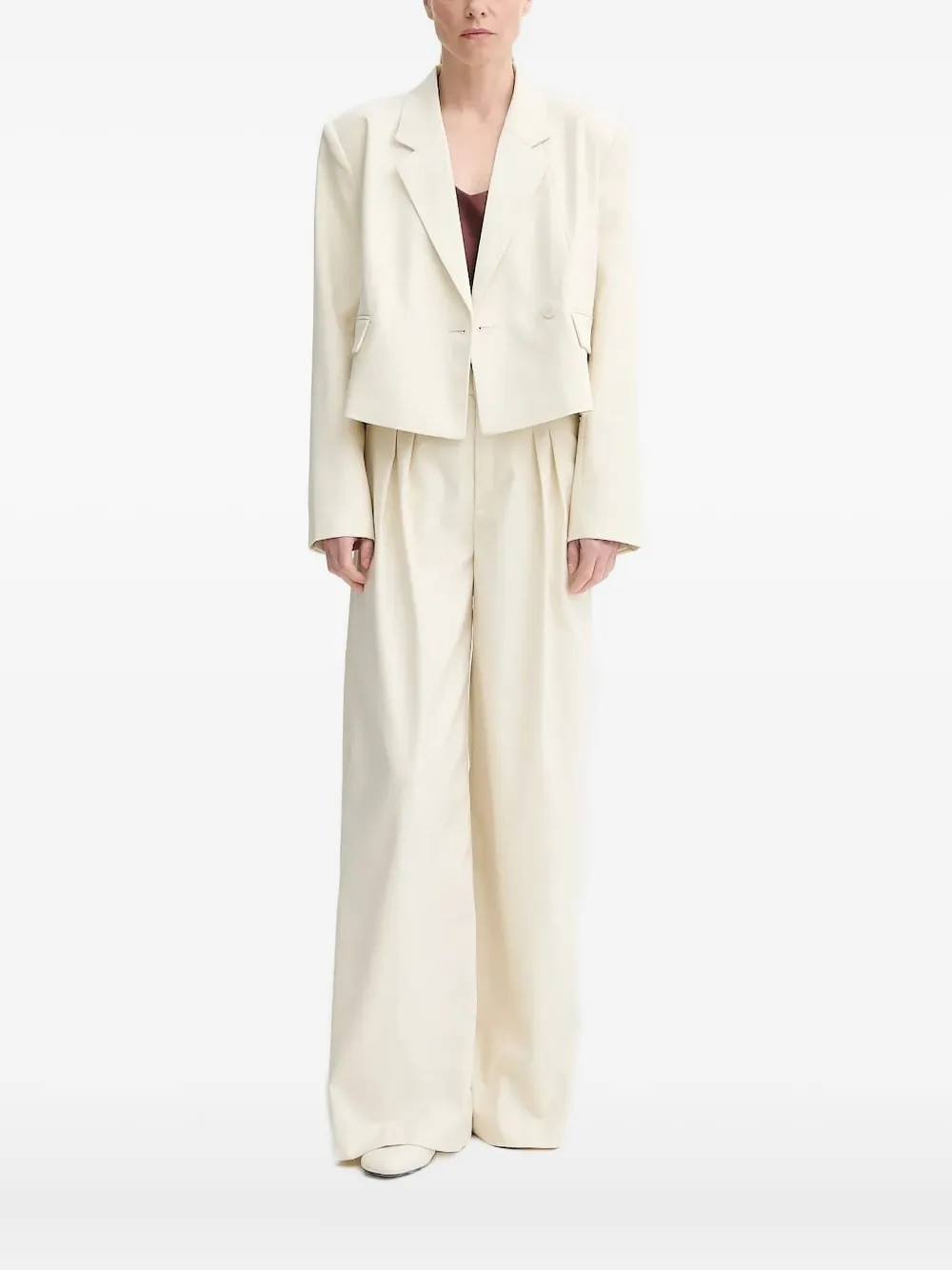 Gestuz Gzseaver Padded-shoulder Blazer In White