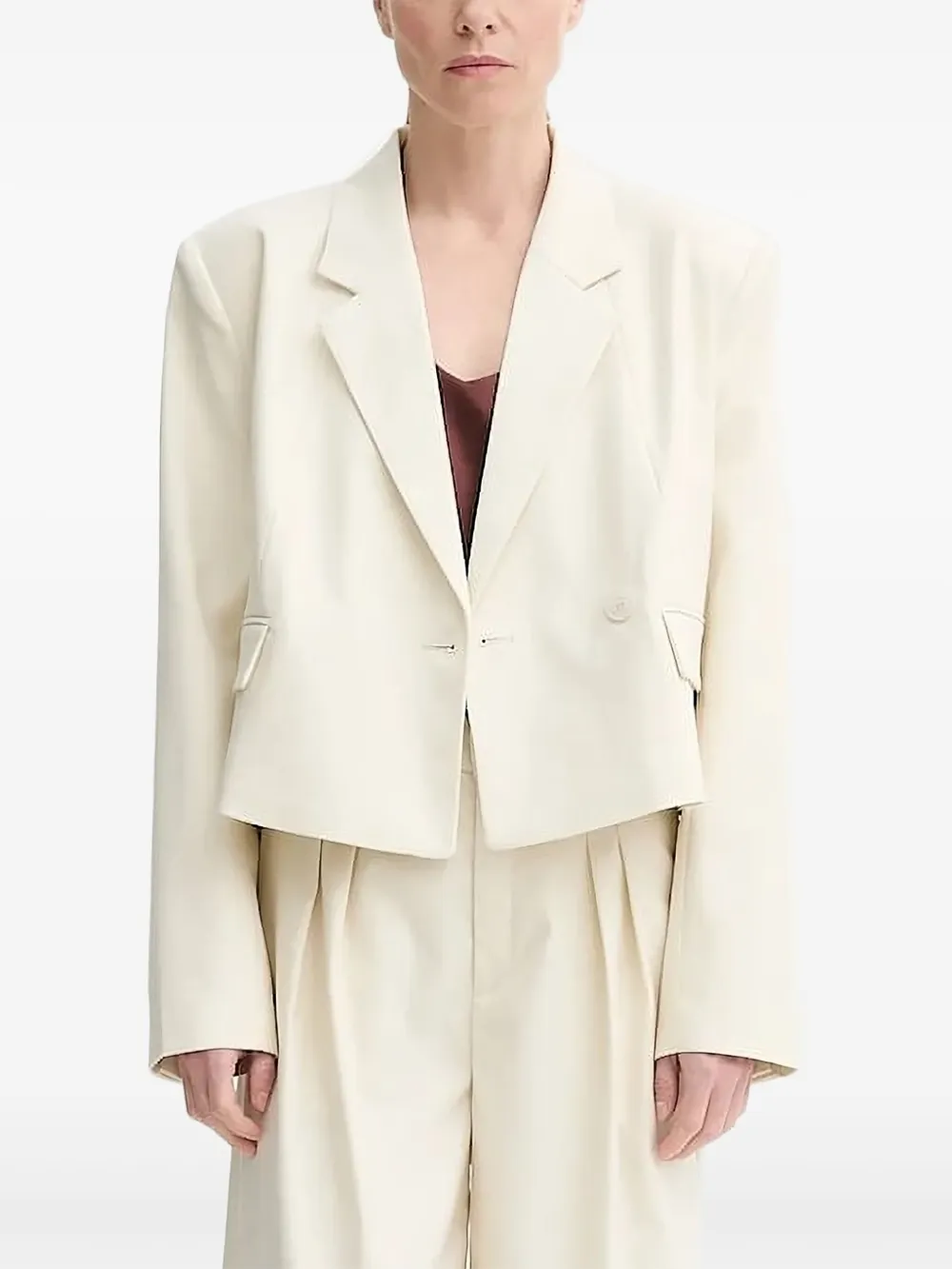 Gestuz GZseaver padded-shoulder blazer | White | Image 1