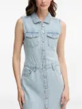 DKNY button-front denim dress - Blue