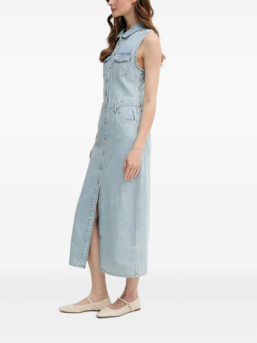 DKNY Jurk met knopen - Blauw