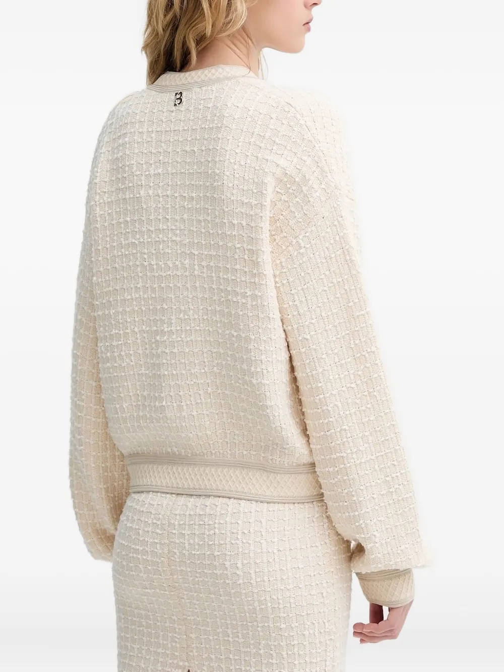 Blugirl Tweed vest verfraaid met knopen Beige