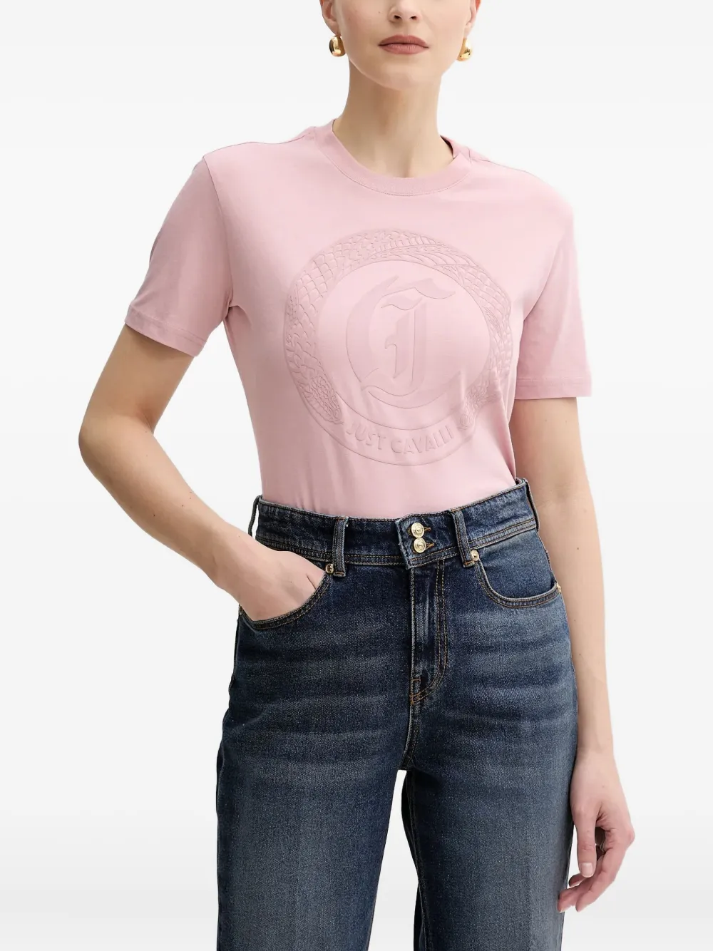 Just Cavalli ロゴ Tシャツ - ピンク Just Cavalli ロゴ Tシャツ - ピンク