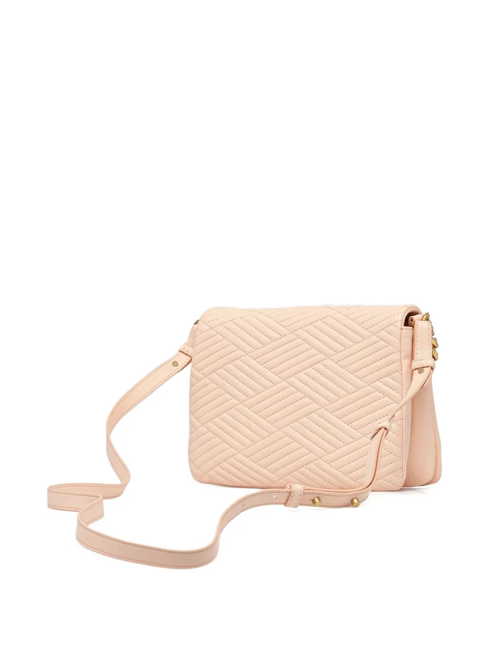 DKNY Gewatteerde leren crossbodytas met schakelketting Roze