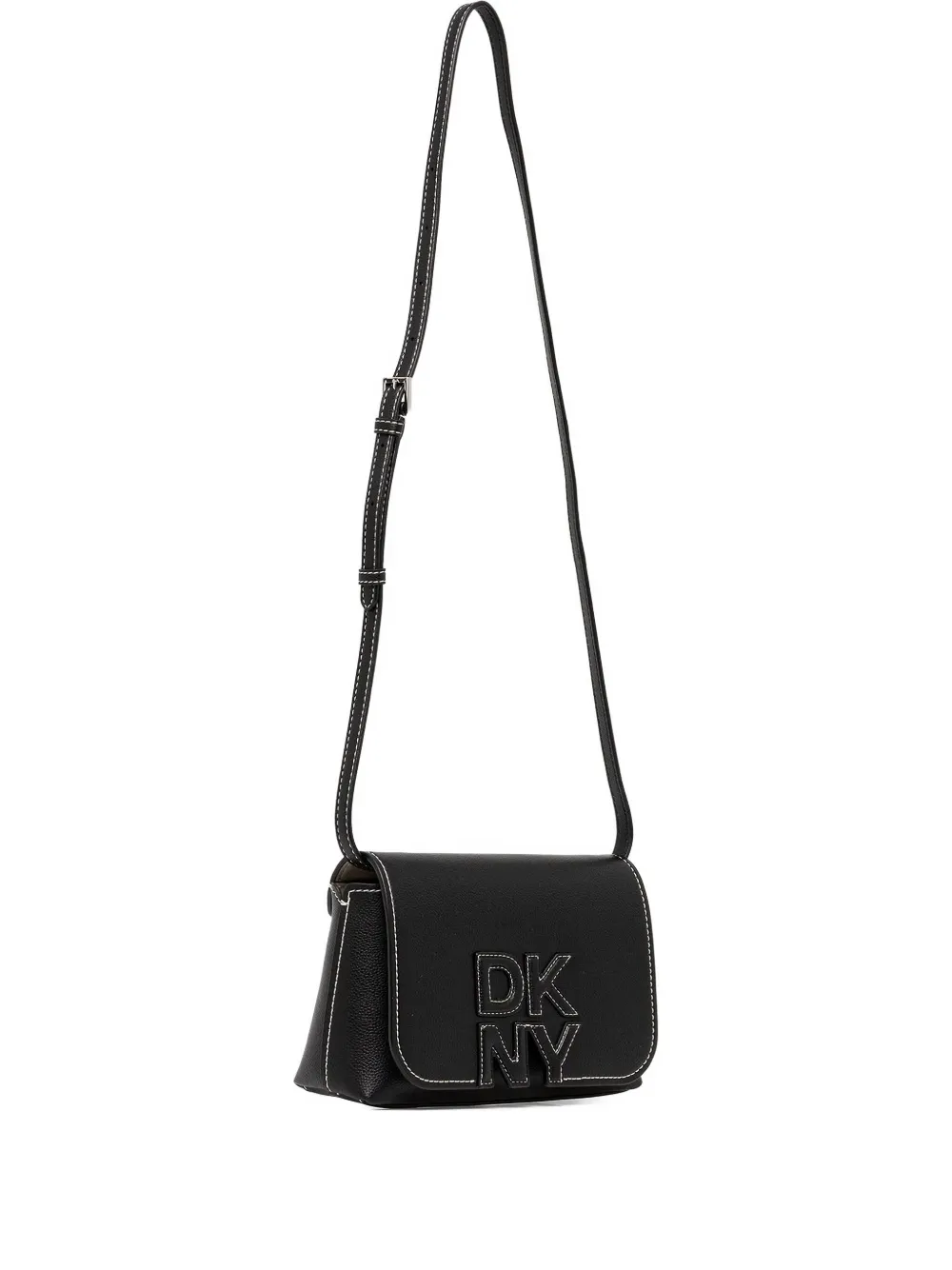 DKNY Nicole logo-patch crossbody bag Zwart
