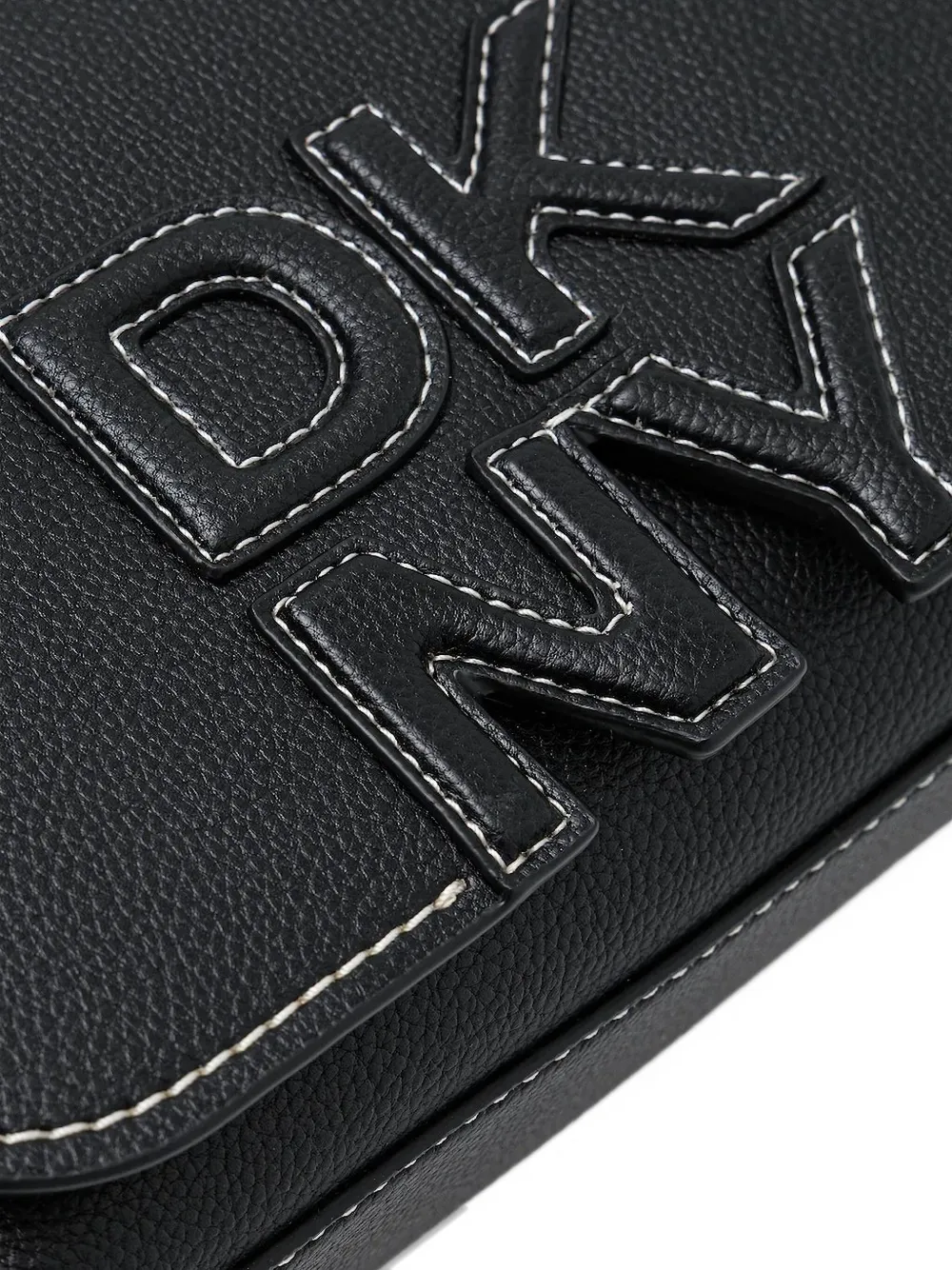DKNY Nicole logo-patch crossbody bag Zwart